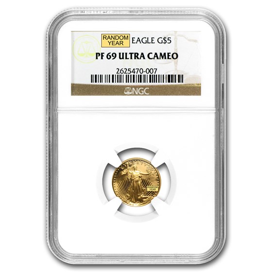 1/10 oz Proof Gold American Eagle PF-69 NGC (Random Year) 1/10 oz Proof Gold American Eagle PF-69 NGC (Random Year)